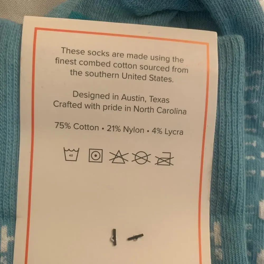 SOCK CLUB Custom Socks.‎ Blue with Turquoise pattern